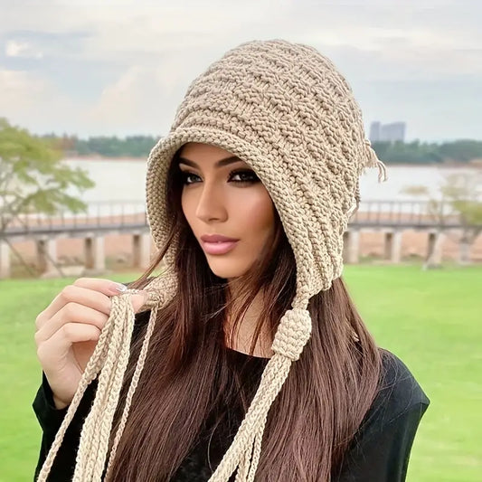 Cozy Knit Ear-Warming Hat for Winter Chic