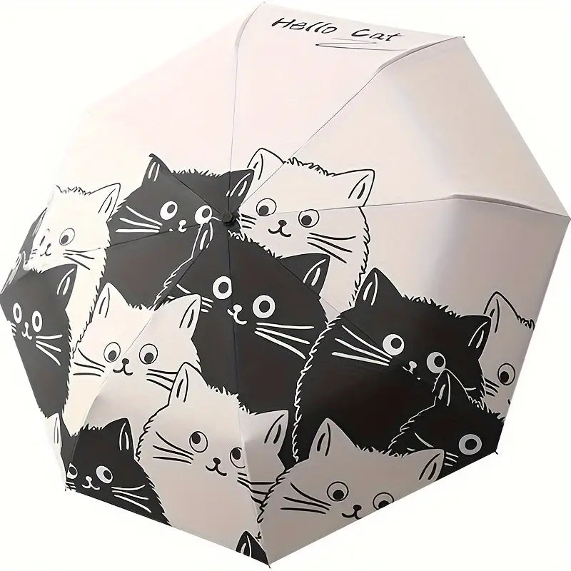 Stylish Automatic Large Cat Umbrella for Rain or Shine Protection