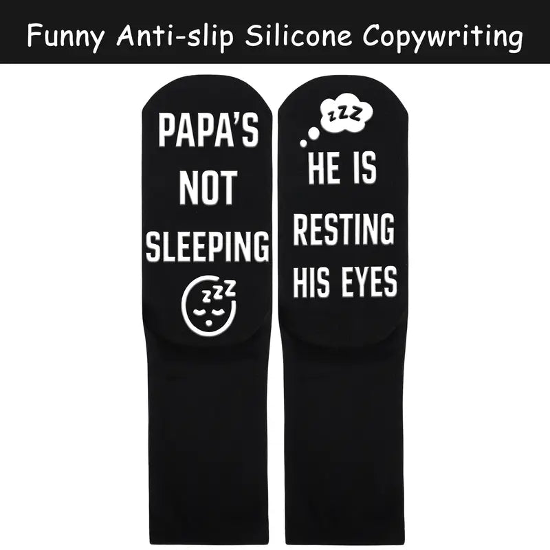 Resting Eyes Funny Socks: Perfect Gift for Dad!