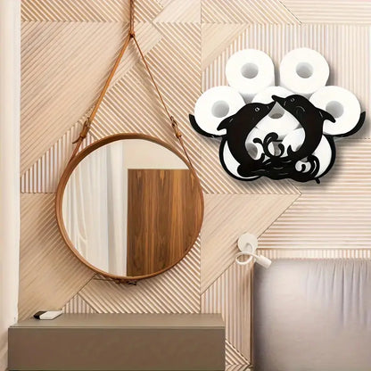 Couple Dolphin Wall-Mounted Toilet Paper Holder