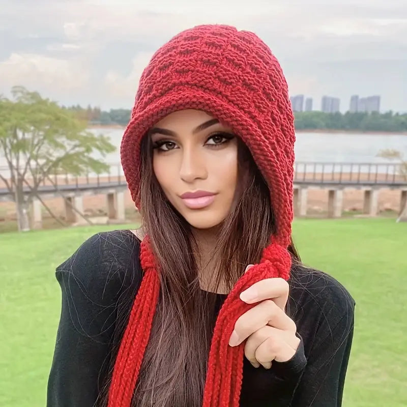 Cozy Knit Ear-Warming Hat for Winter Chic