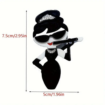 Chic Vintage Audrey Style Smoking Women’s Brooch