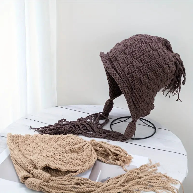 Cozy Knit Ear-Warming Hat for Winter Chic