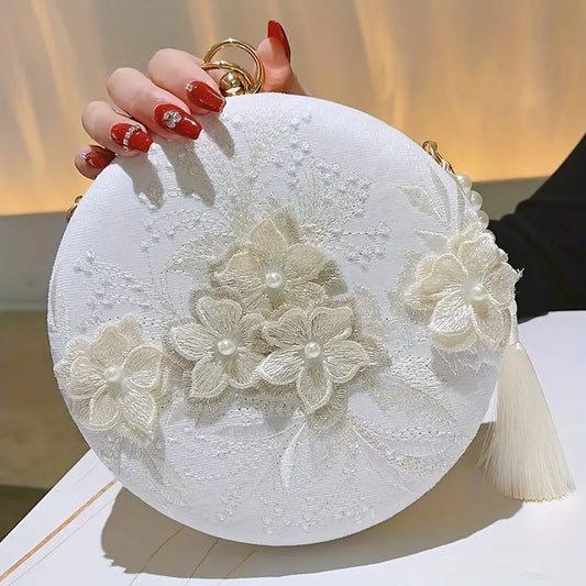 Chic Floral Embroidery Evening Clutch for Any Occasion