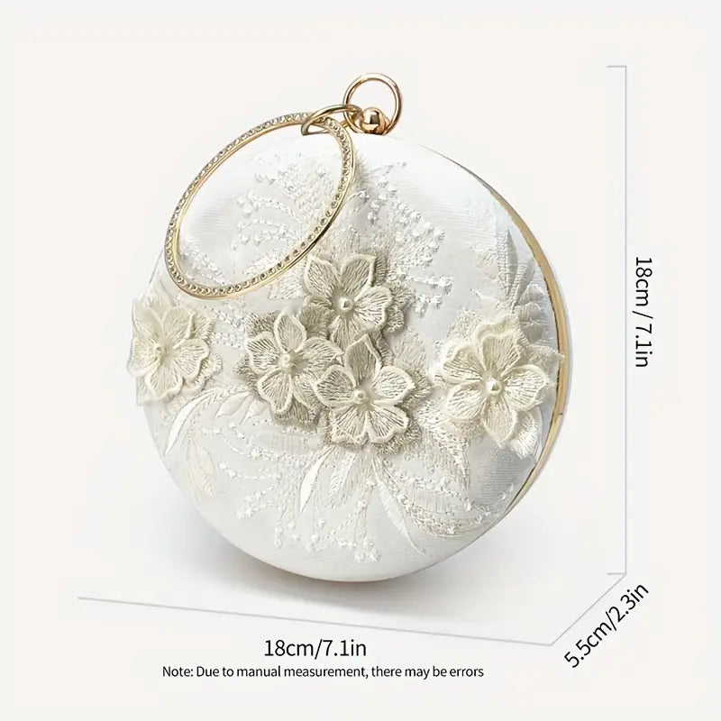 Chic Floral Embroidery Evening Clutch for Any Occasion