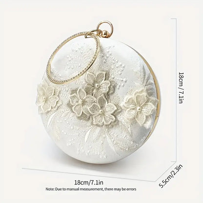 Chic Floral Embroidery Evening Clutch for Any Occasion