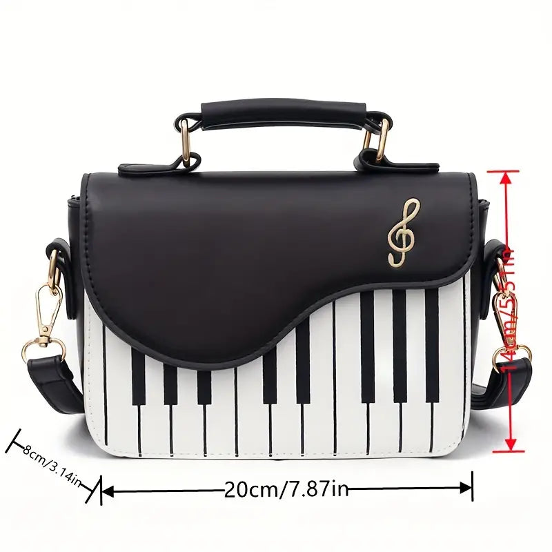 Piano-Inspired Shoulder Bag – Playful Style Anywhere!