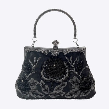 Elegant Beaded Flower Evening Bag for Celebrations