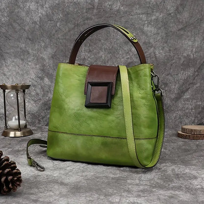 Vintage Leather Crossbody Bag for Stylish Women