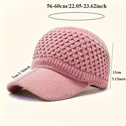 Windproof Knit Ponytail Cap for Stylish Outdoor Adventures