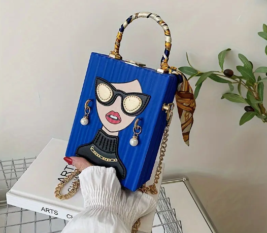 Fashionable & Edgy Blue Chic Crossbody Bag