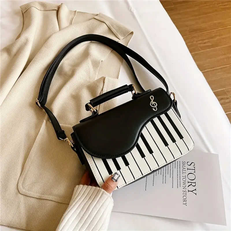 Piano-Inspired Shoulder Bag – Playful Style Anywhere!