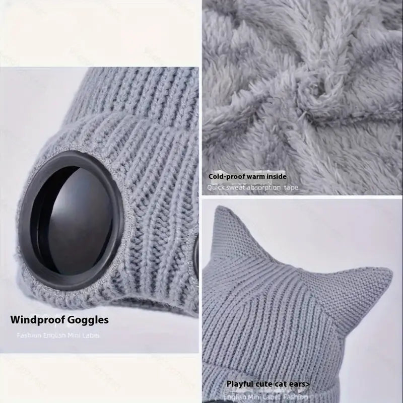 Cozy Winter Beanie with Ear Flaps and Neck Warmer