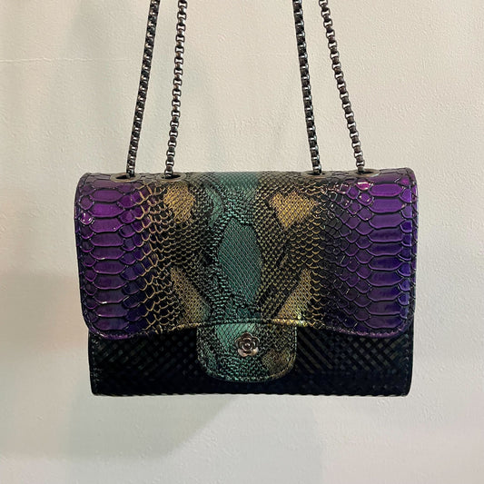 Gradient Snakeskin Shoulder Bag for Effortless Chic Style