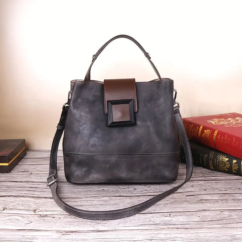 Vintage Leather Crossbody Bag for Stylish Women