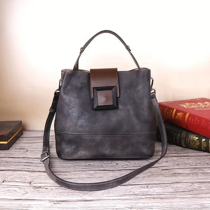 Vintage Leather Crossbody Bag for Stylish Women