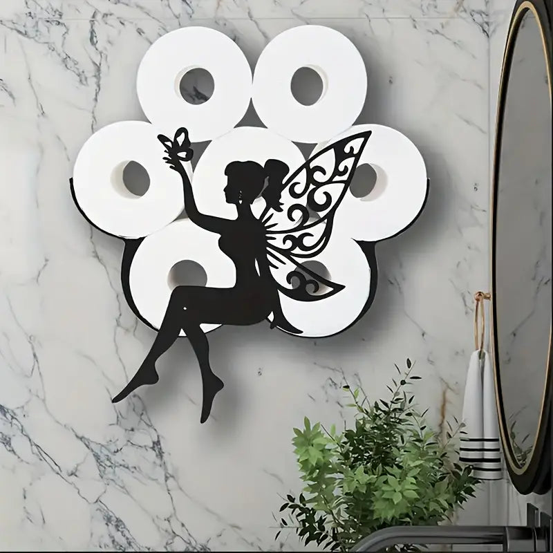 Charming Wall-Mounted Fairy Toilet Paper Holder