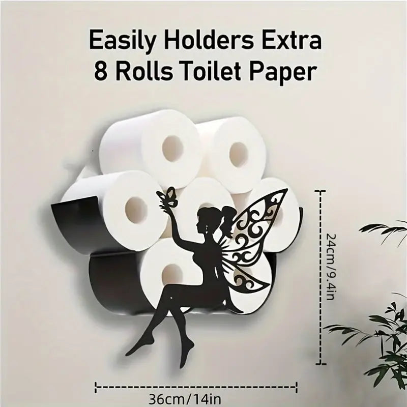 Charming Wall-Mounted Fairy Toilet Paper Holder