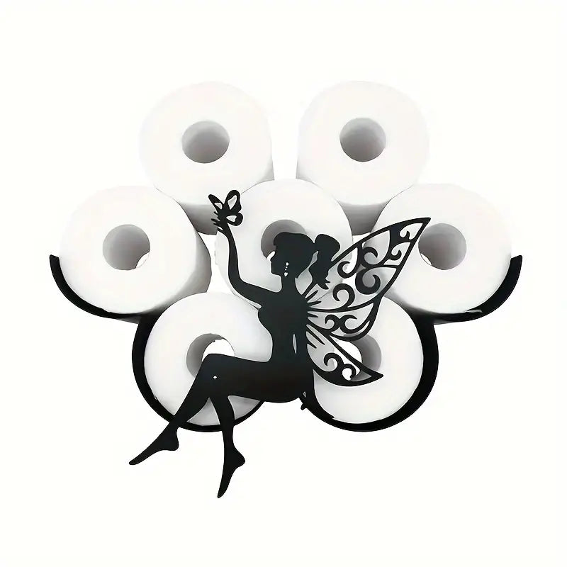 Charming Wall-Mounted Fairy Toilet Paper Holder